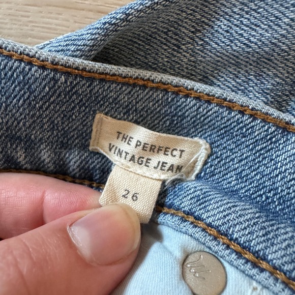 Madewell The Perfect Vintage Straight Jeans Sz 26 Reinhart Wash Ripped‎ - Picture 5 of 12